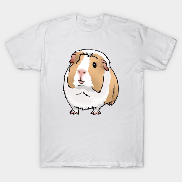 Cream Dutch Crested Guinea Pig T-Shirt by Kats_guineapigs